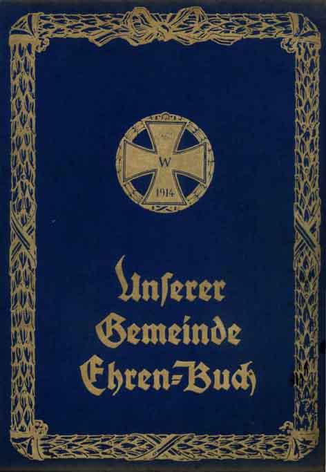 Einband des Ehren-Buchs des Kameraden- und Soldatenvereins Lützelburg